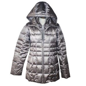 LANDS’ END SILVER GOOSE DOWN JACKET SIZE LARGE 14/16